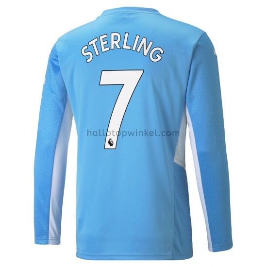 Manchester City Voetbalshirt Raheem Sterling 7 Thuis Tenue 2021-2022 Lange Mouw