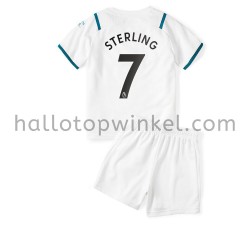 Manchester City Voetbalshirt Raheem Sterling 7 Kleuters/Kids Uit Tenue 2021-2022 Korte Mouw