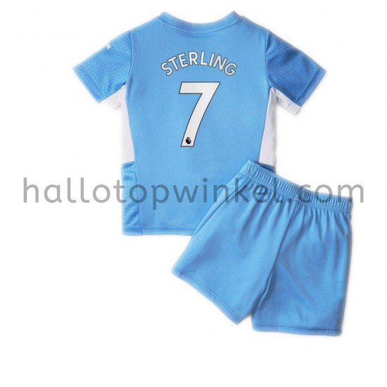 Manchester City Voetbalshirt Raheem Sterling 7 Kleuters/Kids Thuis Tenue 2021-2022 Korte Mouw