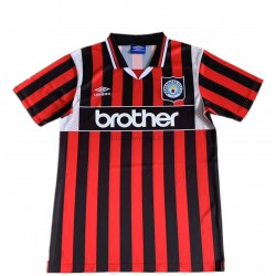 Manchester City Voetbalshirt Retro Uit Tenue 1996 Korte Mouw