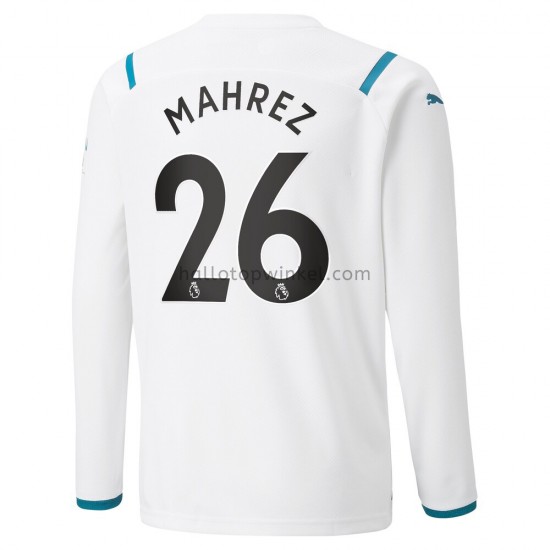 Manchester City Voetbalshirt Riyad Mahrez 26 Uit Tenue 2021-2022 Lange Mouw