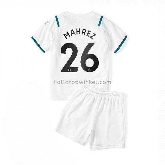 Manchester City Voetbalshirt Riyad Mahrez 26 Kleuters/Kids Uit Tenue 2021-2022 Korte Mouw