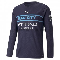 Manchester City Voetbalshirt Derde Tenue 2021-2022 Lange Mouw