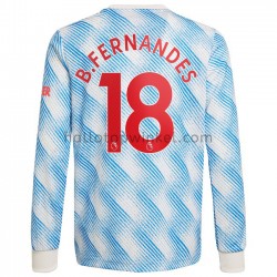 Manchester United Voetbalshirt Bruno Fernandes 18 Uit Tenue 2021-2022 Lange Mouw