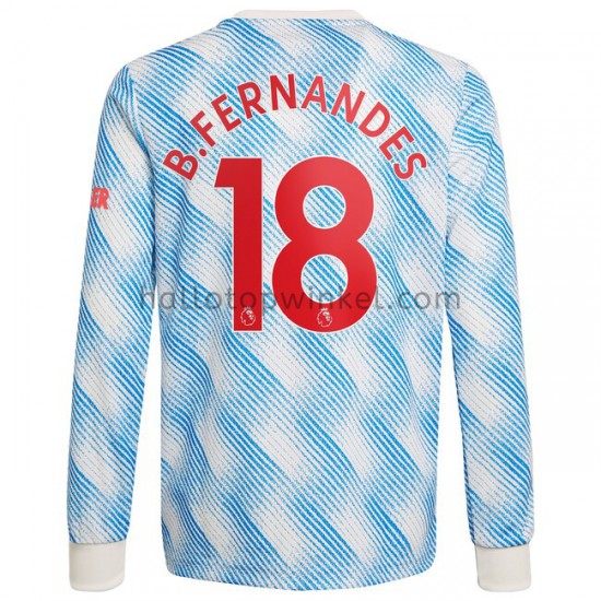Manchester United Voetbalshirt Bruno Fernandes 18 Uit Tenue 2021-2022 Lange Mouw