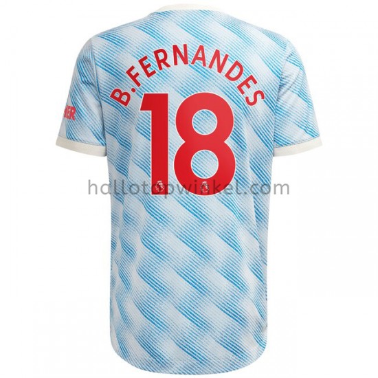 Manchester United Voetbalshirt Bruno Fernandes 18 Uit Tenue 2021-2022 Korte Mouw
