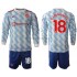 Manchester United Voetbalshirt Bruno Fernandes 18 Kleuters/Kids Uit Tenue 2021-2022 Lange Mouw
