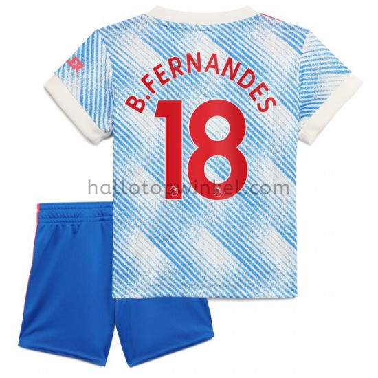 Manchester United Voetbalshirt Bruno Fernandes 18 Kleuters/Kids Uit Tenue 2021-2022 Korte Mouw