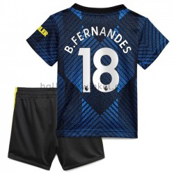 Manchester United Voetbalshirt Bruno Fernandes 18 Kleuters/Kids Derde Tenue 2021-2022 Korte Mouw