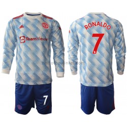 Manchester United Voetbalshirt Cristiano Ronaldo 7 Kleuters/Kids Uit Tenue 2021-2022 Lange Mouw