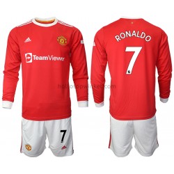 Manchester United Voetbalshirt Cristiano Ronaldo 7 Kleuters/Kids Thuis Tenue 2021-2022 Lange Mouw