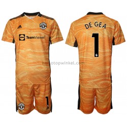 Manchester United Voetbalshirt David de Gea 1 Doelman Kleuters/Kids Thuis Tenue 2021-2022 Korte Mouw