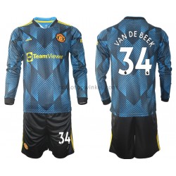 Manchester United Voetbalshirt Donny Van De Beek 34 Kleuters/Kids Derde Tenue 2021-2022 Lange Mouw