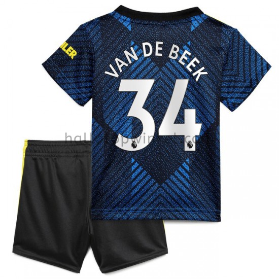 Manchester United Voetbalshirt Donny van de Beek 34 Kleuters/Kids Derde Tenue 2021-2022 Korte Mouw