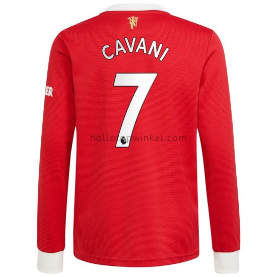 Manchester United Voetbalshirt Edinson Cavani 7 Thuis Tenue 2021-2022 Lange Mouw