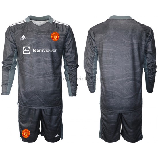 Manchester United Voetbalshirt Doelman Kleuters/Kids Uit Tenue 2021-2022 Lange Mouw