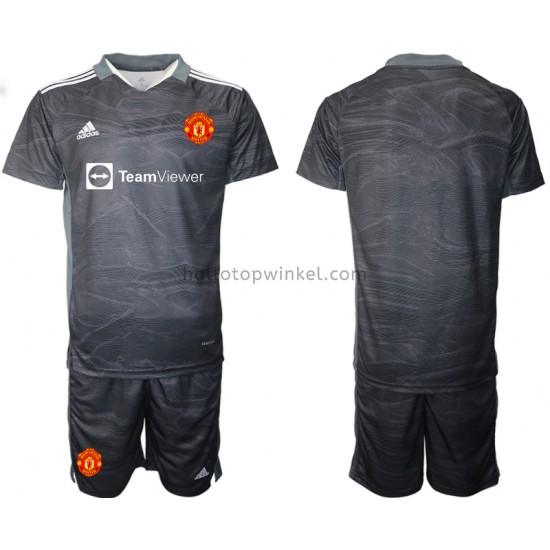 Manchester United Voetbalshirt Doelman Kleuters/Kids Uit Tenue 2021-2022 Korte Mouw