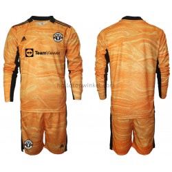 Manchester United Voetbalshirt Doelman Kleuters/Kids Thuis Tenue 2021-2022 Lange Mouw
