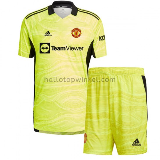 Manchester United Voetbalshirt Doelman Kleuters/Kids Thuis Tenue 2021-2022 Korte Mouw