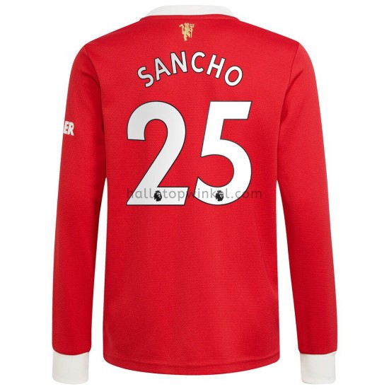 Manchester United Voetbalshirt Jadon Sancho 25 Thuis Tenue 2021-2022 Lange Mouw