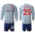 Manchester United Voetbalshirt Jadon Sancho 25 Kleuters/Kids Uit Tenue 2021-2022 Lange Mouw