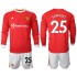 Manchester United Voetbalshirt Jadon Sancho 25 Kleuters/Kids Thuis Tenue 2021-2022 Lange Mouw