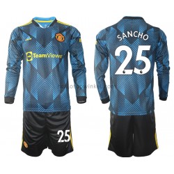 Manchester United Voetbalshirt Jadon Sancho 25 Kleuters/Kids Derde Tenue 2021-2022 Lange Mouw