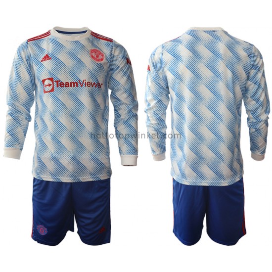 Manchester United Voetbalshirt Kleuters/Kids Uit Tenue 2021-2022 Lange Mouw