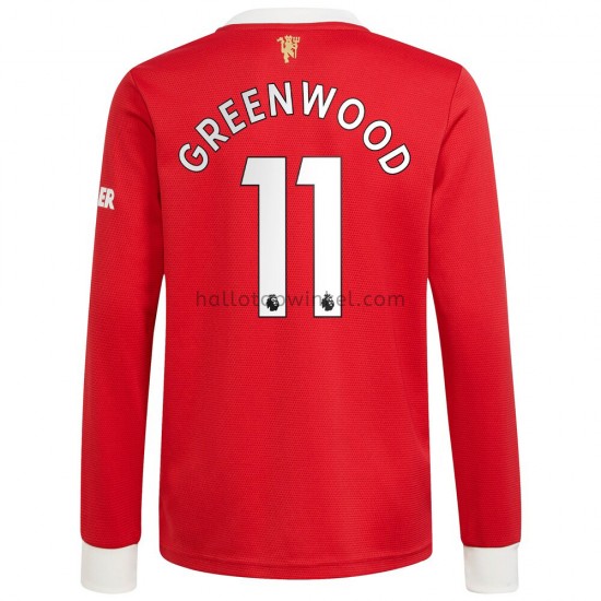 Manchester United Voetbalshirt Mason Greenwood 11 Thuis Tenue 2021-2022 Lange Mouw