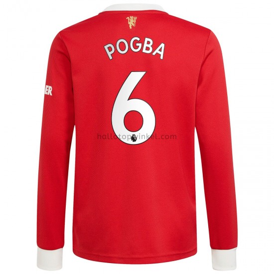 Manchester United Voetbalshirt Paul Pogba 6 Thuis Tenue 2021-2022 Lange Mouw