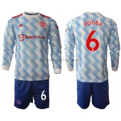 Manchester United Voetbalshirt Paul Pogba 6 Kleuters/Kids Uit Tenue 2021-2022 Lange Mouw