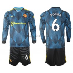 Manchester United Voetbalshirt Paul Pogba 6 Kleuters/Kids Derde Tenue 2021-2022 Lange Mouw