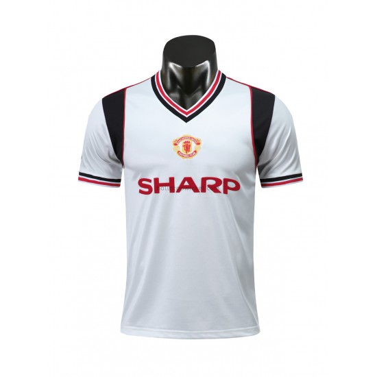 Manchester United Voetbalshirt Retro Uit Tenue 1985 Korte Mouw