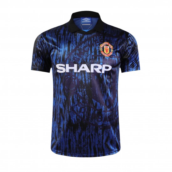 Manchester United Voetbalshirt Retro Uit Tenue 1993 Korte Mouw