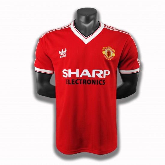 Manchester United Voetbalshirt Retro Thuis Tenue 1983 Korte Mouw