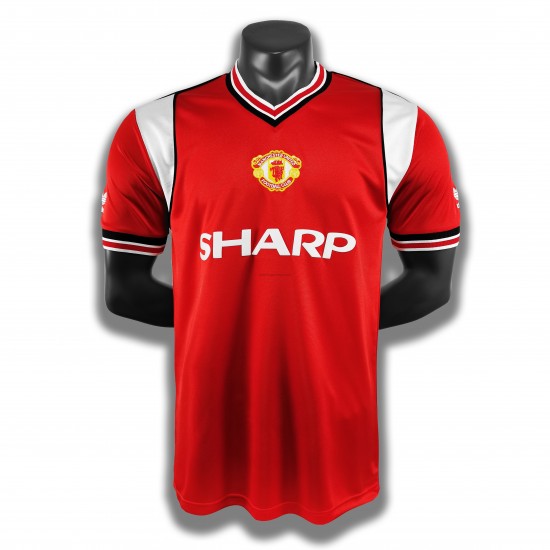 Manchester United Voetbalshirt Retro Thuis Tenue 1985 Korte Mouw
