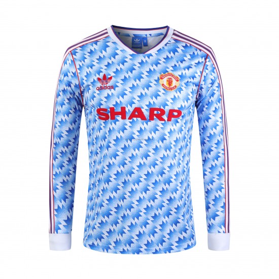 Manchester United Voetbalshirt Retro Thuis Tenue 1992 Lange Mouw