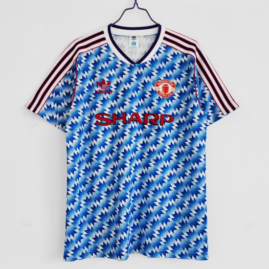 Manchester United Voetbalshirt Retro Thuis Tenue 1992 Korte Mouw