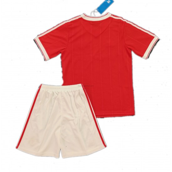 Manchester United Voetbalshirt Retro Kleuters/Kids Thuis Tenue 1984 Korte Mouw