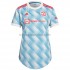 Manchester United Voetbalshirt Dames Uit Tenue 2021-2022 Korte Mouw