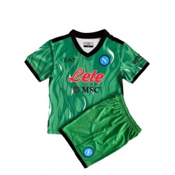 SSC Napoli Voetbalshirt Doelman Kleuters/Kids Thuis Tenue 2021-2022 Korte Mouw