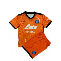 SSC Napoli Voetbalshirt Doelman Kleuters/Kids Derde Tenue 2021-2022 Korte Mouw