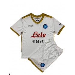 SSC Napoli Voetbalshirt Kleuters/Kids Uit Tenue 2021-2022 Korte Mouw