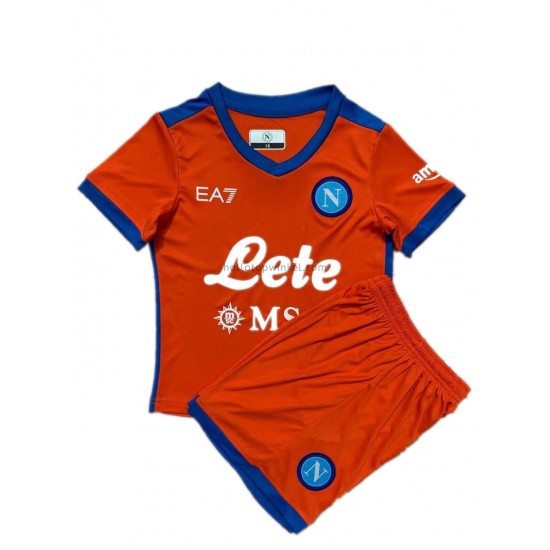 SSC Napoli Voetbalshirt Kleuters/Kids Derde Tenue 2021-2022 Korte Mouw