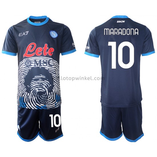 SSC SSC Napoli Voetbalshirt Diego Maradona 10 Special 2 Kleuters/Kids Thuis Tenue 2021-2022 Korte Mouw