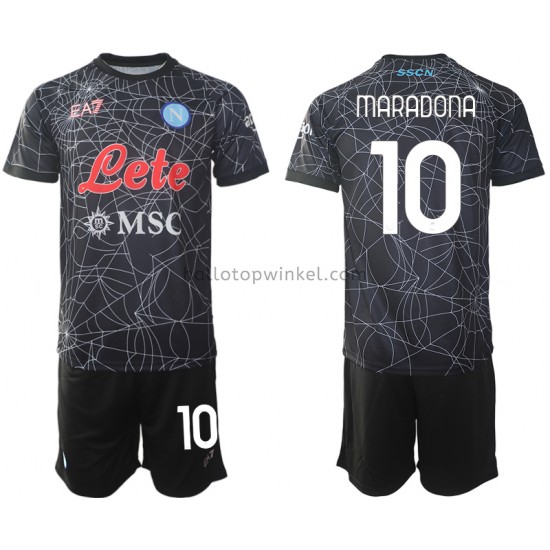 SSC SSC Napoli Voetbalshirt Diego Maradona 10 Special Kleuters/Kids Thuis Tenue 2021-2022 Korte Mouw