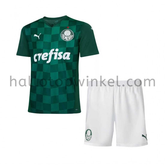 Palmeiras Voetbalshirt Kleuters/Kids Thuis Tenue 2021-2022 Korte Mouw