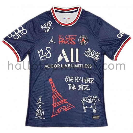 Paris Saint-Germain Voetbalshirt Graffiti Thuis Tenue 2021-2022 Korte Mouw