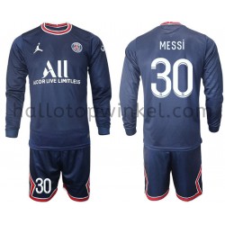 Paris Saint-Germain Voetbalshirt MESSI 30 Kleuters/Kids Thuis Tenue 2021-2022 Lange Mouw