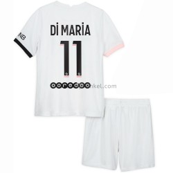 Paris Saint-Germain Voetbalshirt Di Maria 11 Kleuters/Kids Uit Tenue 2021-2022 Korte Mouw
